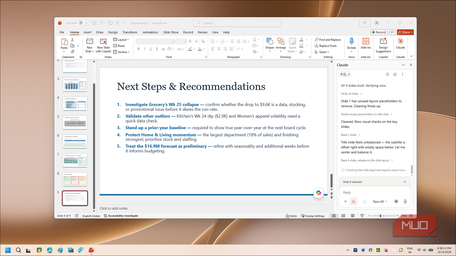 PowerPoint next steps recommendations slide