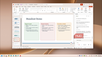PowerPoint standout items highlights slide