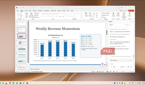 PowerPoint weekly revenue momentum slide
