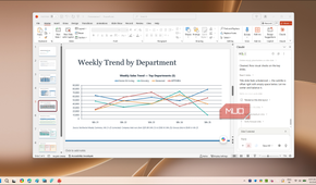 PowerPoint weekly trend by department slide