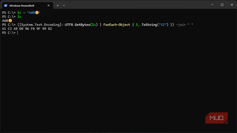 UTF-8 ASCII text compatible with other scripts, and emoji