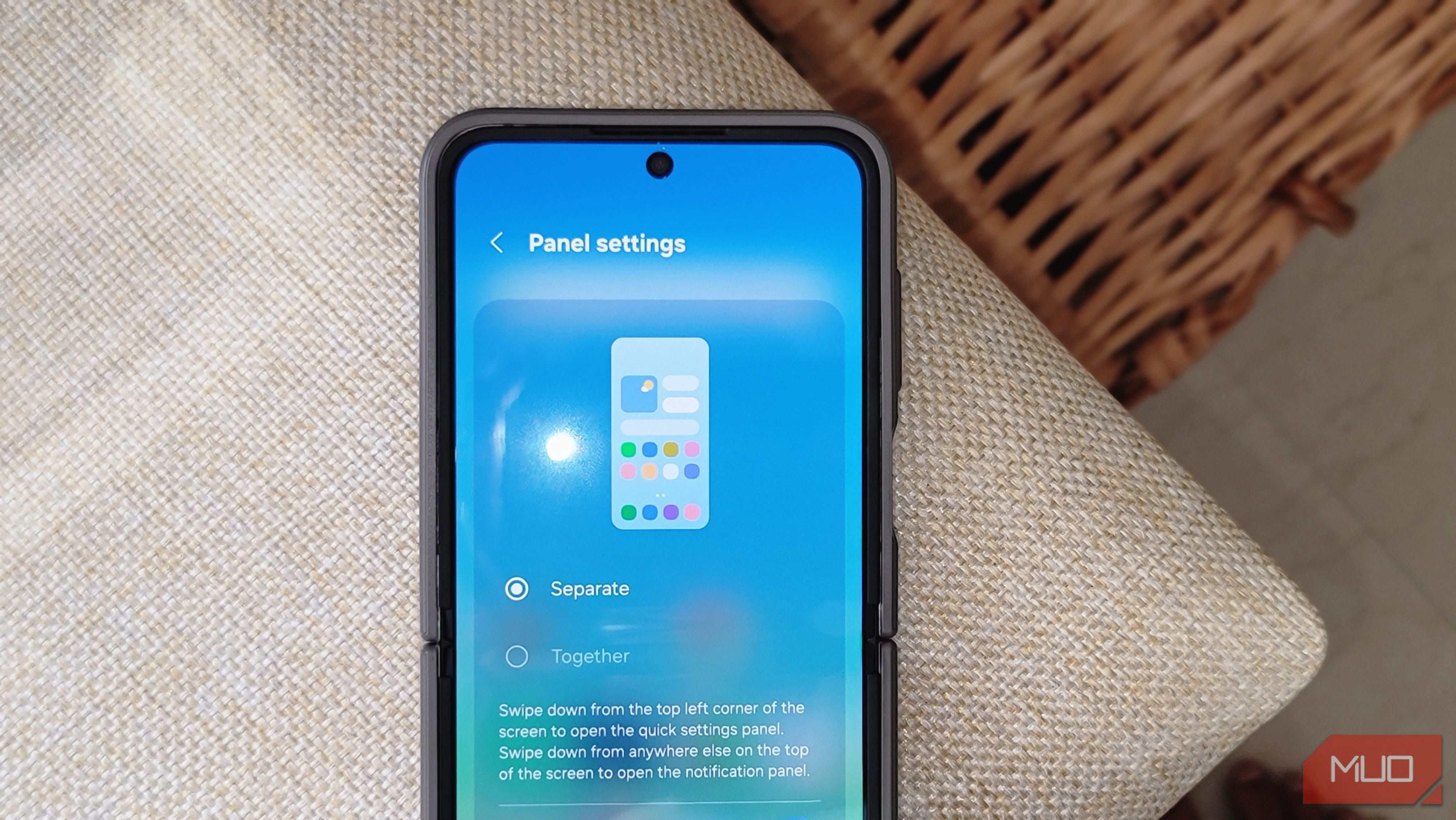 Quick Settings Panel editor on Samsung Galaxy Z Flip 6 (1)