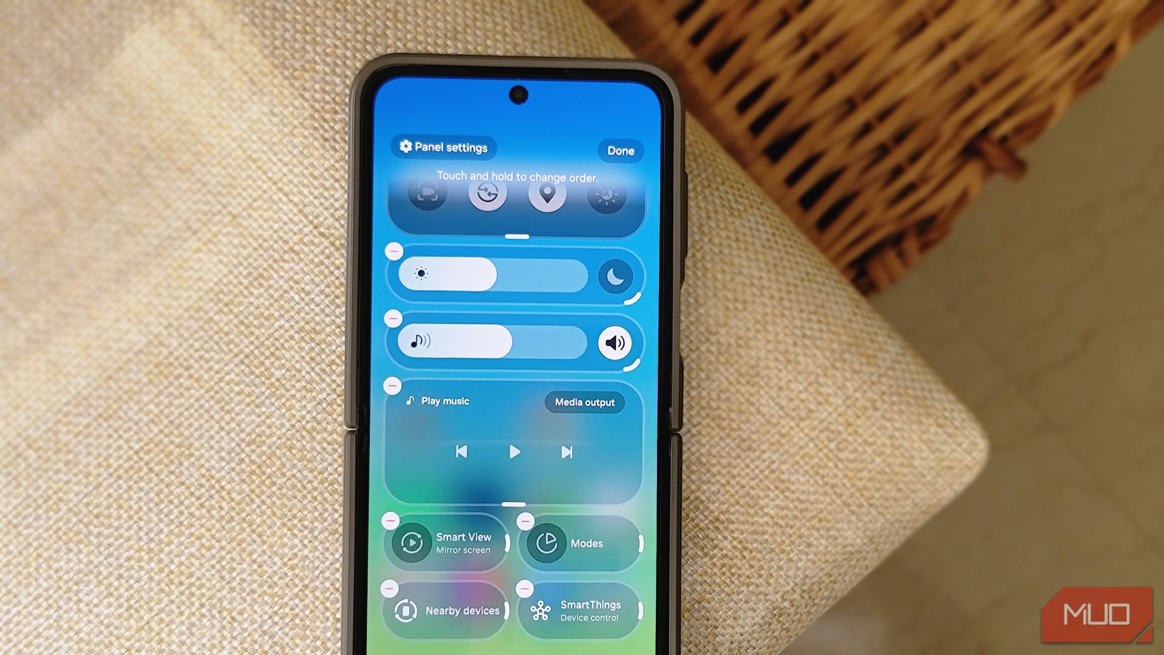 Quick Settings Panel editor on Samsung Galaxy Z Flip 6 (2)