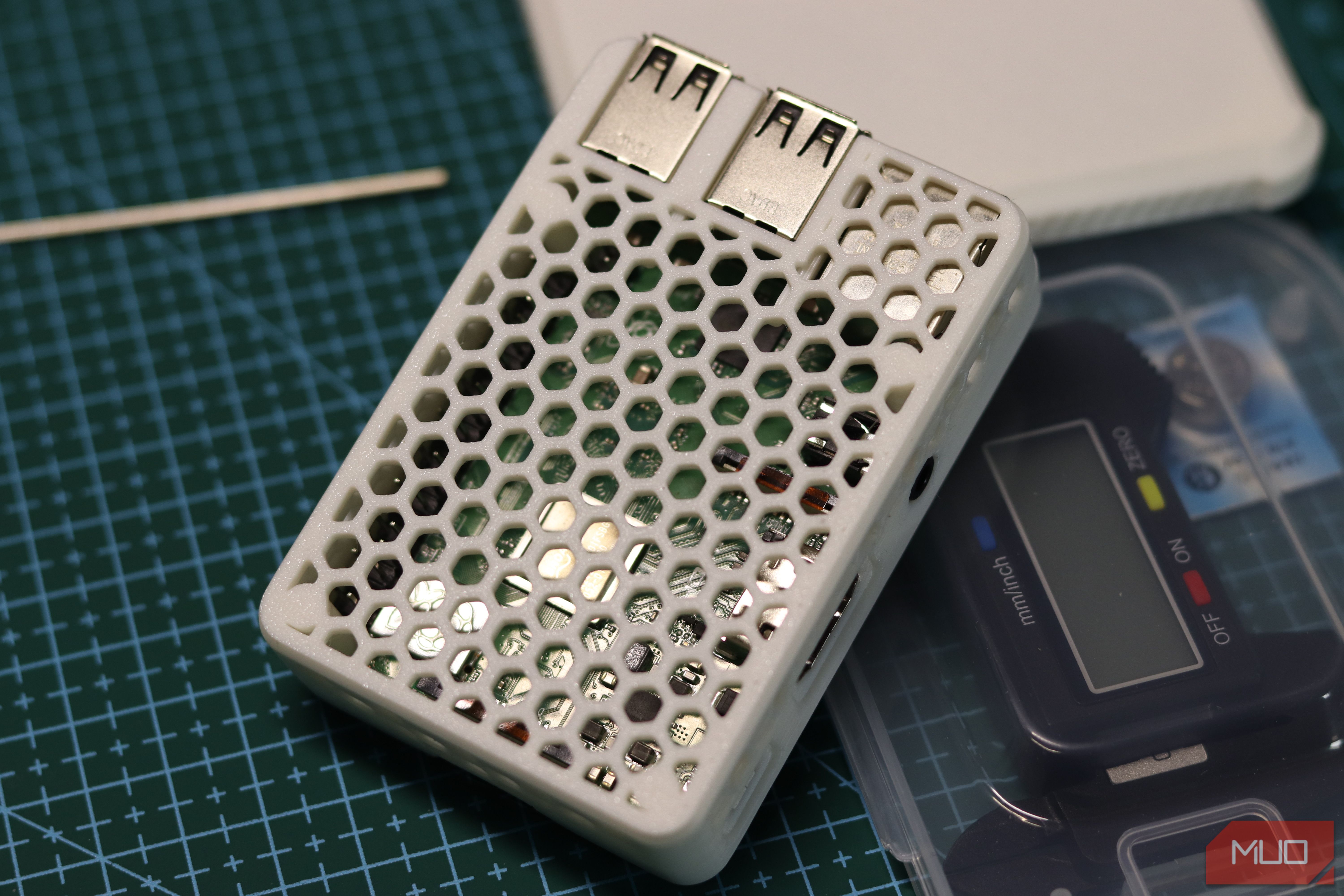 Raspberry Pi 3 in a 3D printed case.