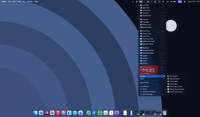 rectangle showing the menu bar options