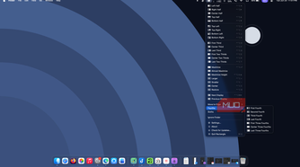 rectangle showing the menu bar options