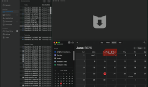 a screen showing multiple windows arranged using Rectangle