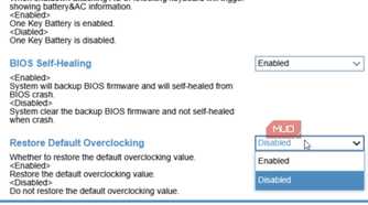 Restore Default Overclocking on the Bootable menu.