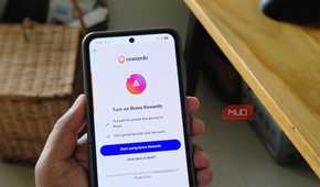 Rewards screen in Brave Browser on a Samsung Galaxy Z Flip 6
