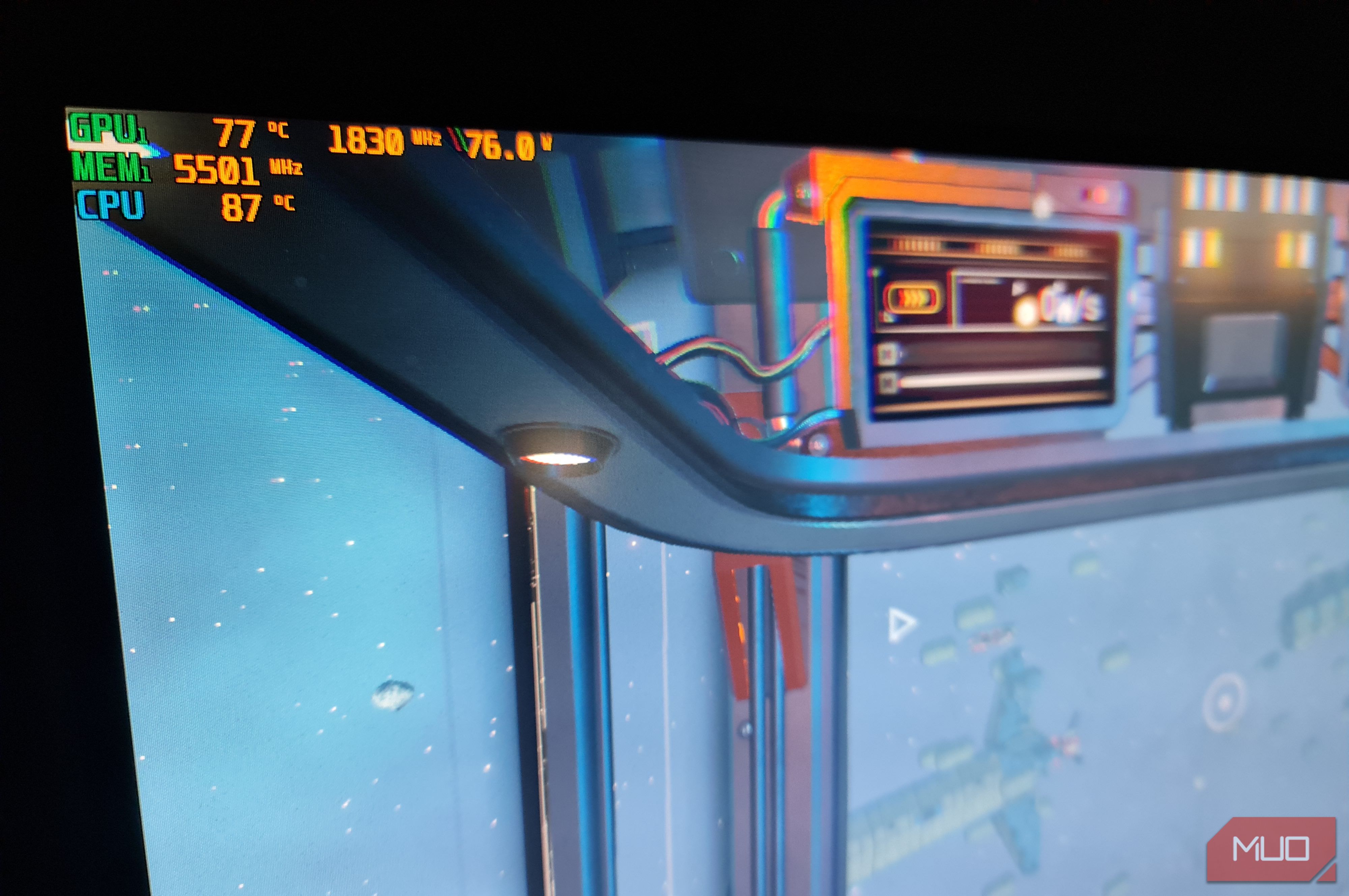 Good CPU temps in game no man's sky MSI afterburner OSD