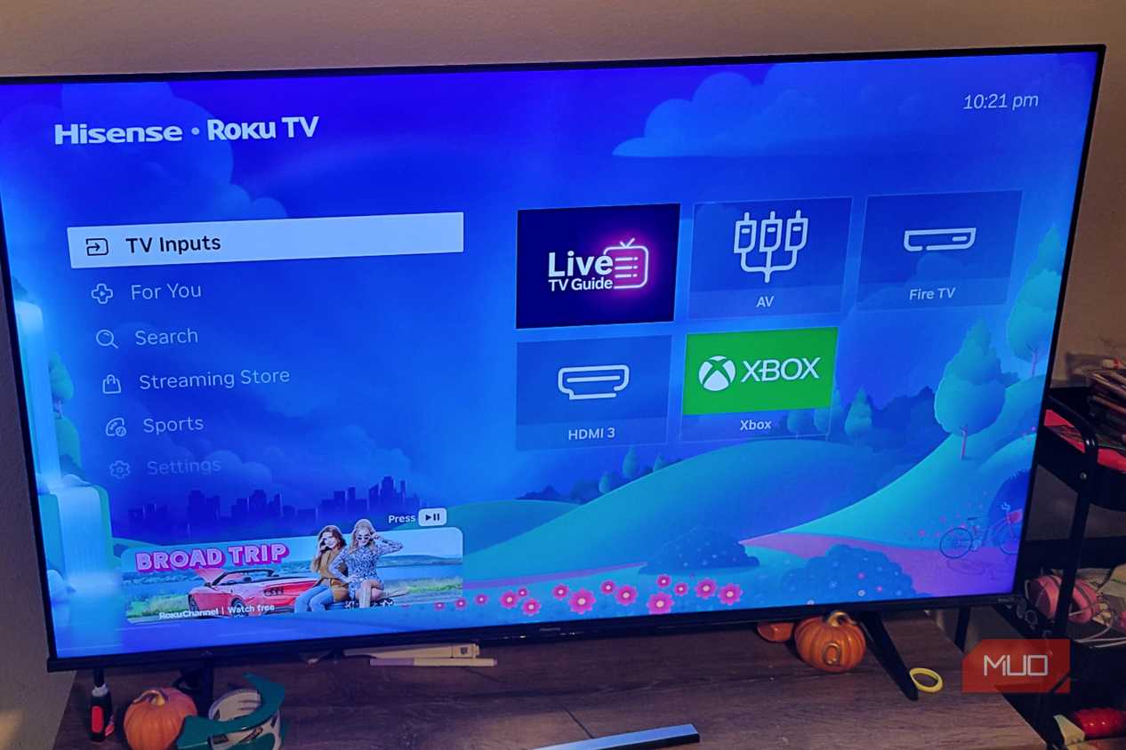 Roku showing TV Inputs