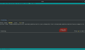 Running ncdu for the first time
