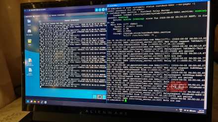 Active RustDesk connection relayed through RustDesk private relay server
