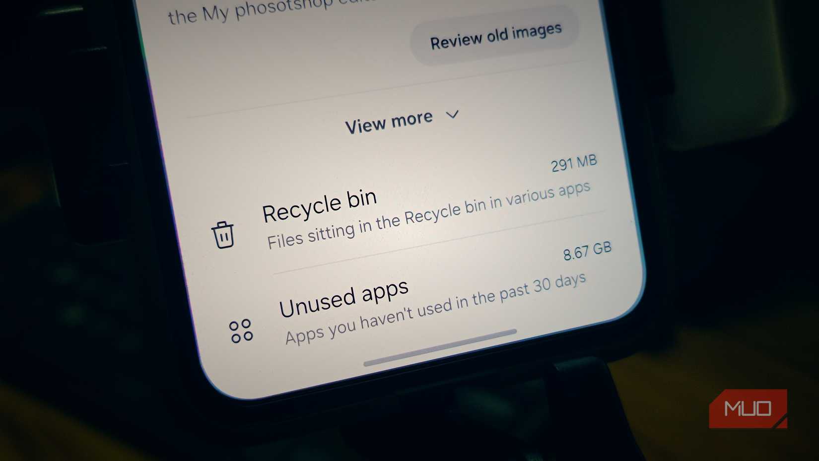 Samsung Android Manage Storage recycle bin unused apps