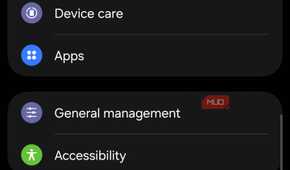 Samsung Settings showing the Accessibility menu