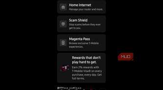 Scam shield being shown for T Mobile as a service.