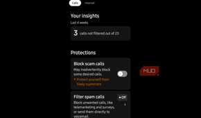 Scam shield showing protections and what calls were filtered.