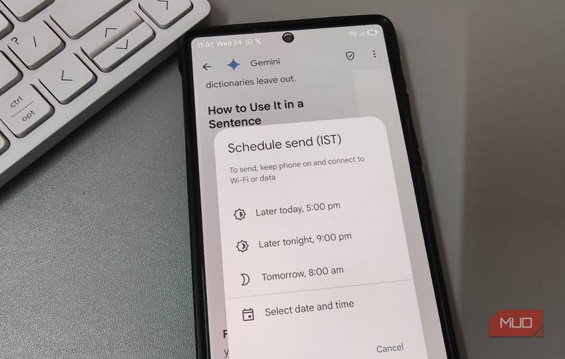 Scheduling a text message in Google Messages