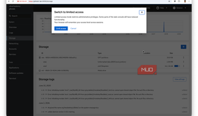 A screenshot of the permissions screen in Cockpit