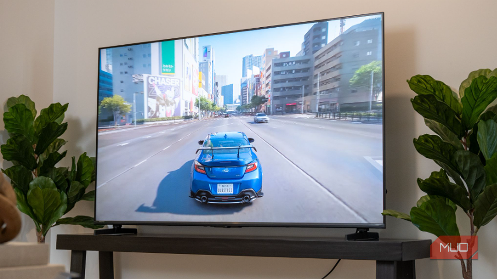 The Hisense U6SF MiniLED ULED TV playing a racing game.