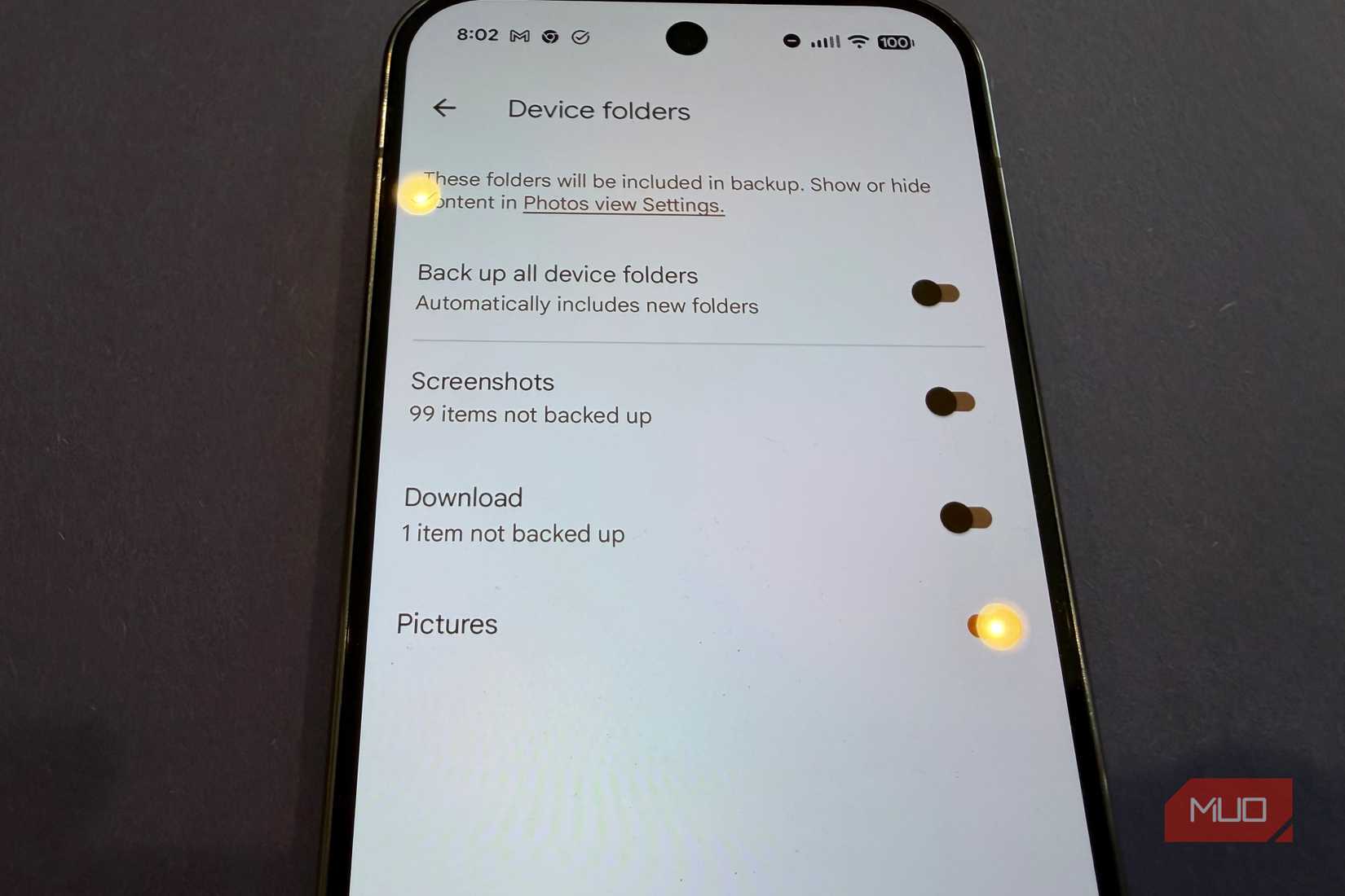 stop backing up screenshots
