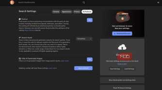 Search Assist settings page in DuckDuckGo