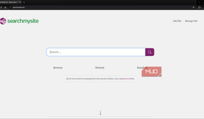 Search My Site search engine landing page