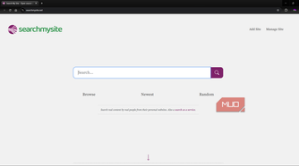 Search My Site search engine landing page