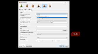 Setting decoding to disable in a menu in VLC