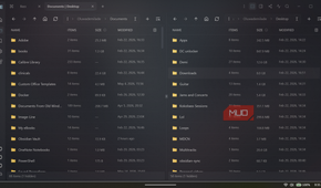 Sigma File Manager split mode.