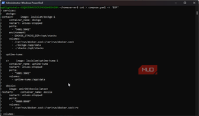 Single docker yaml text file