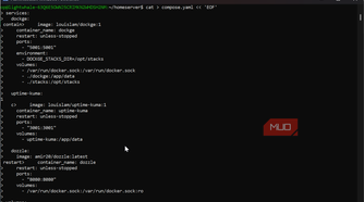 Single docker yaml text file