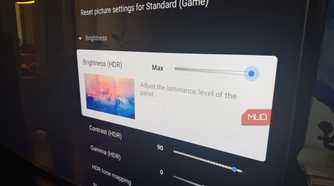 The picture settings menu on a Sony Bravia TV.