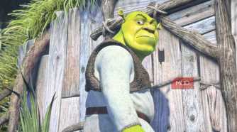 An image of Shrek playing from Netflix on a Sony Bravia TV.