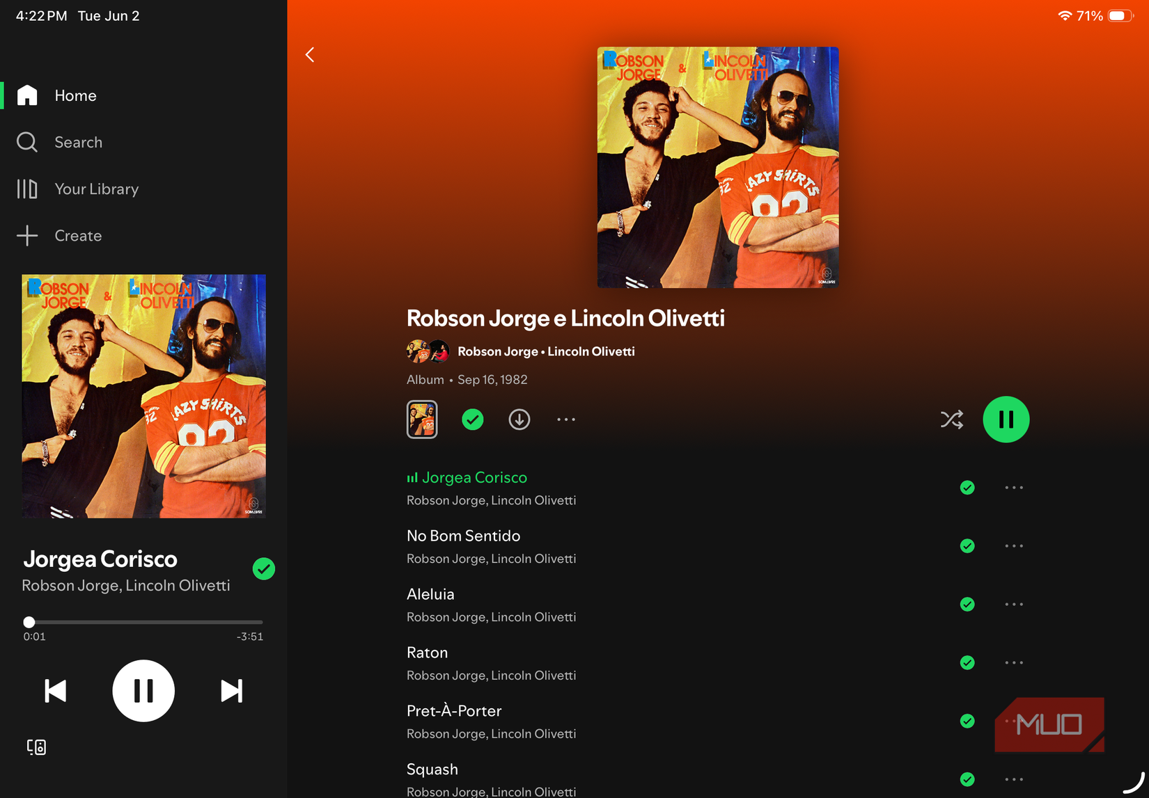 Spotify download playlists.