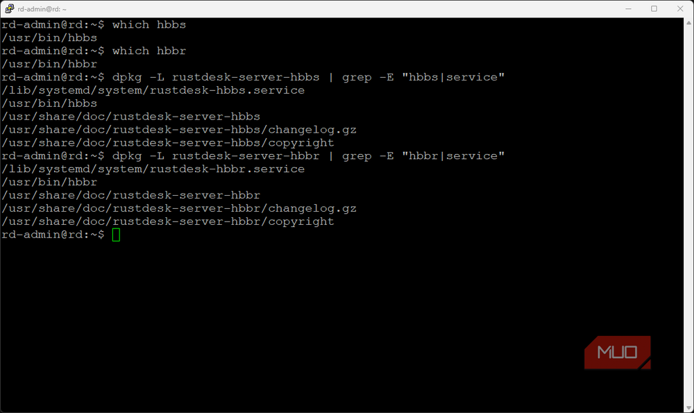 The hbbs and hbbr services running on the relay VPS