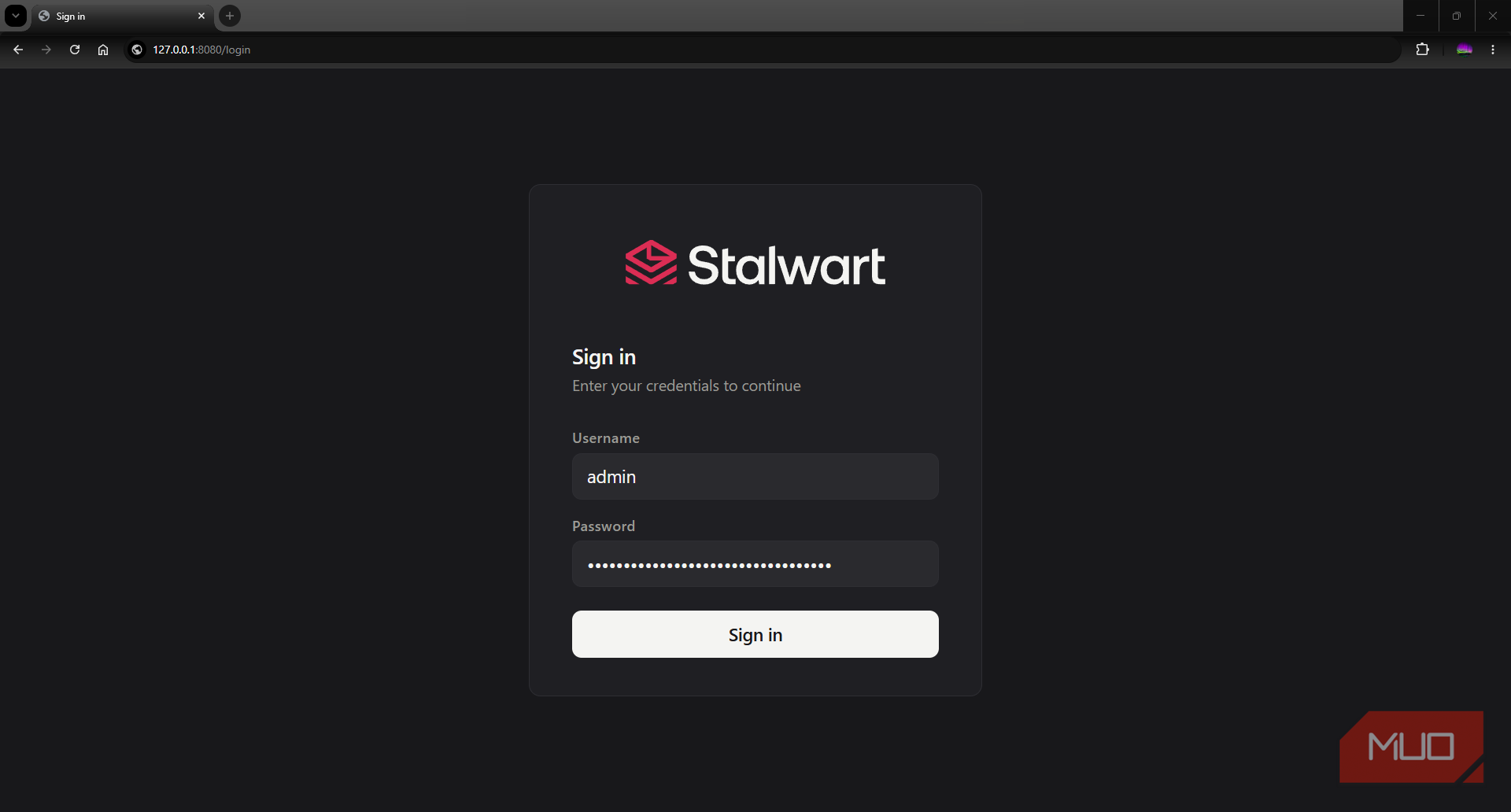 Stalwart mail server bootstrap first login