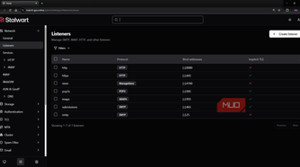 Stalwart mail server network settings configure listeners and ports