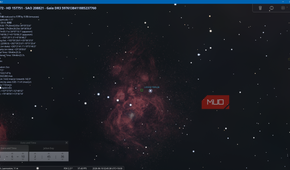 Stellarium App showing showing a deep space object with information