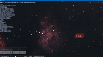 Stellarium App showing showing a deep space object with information