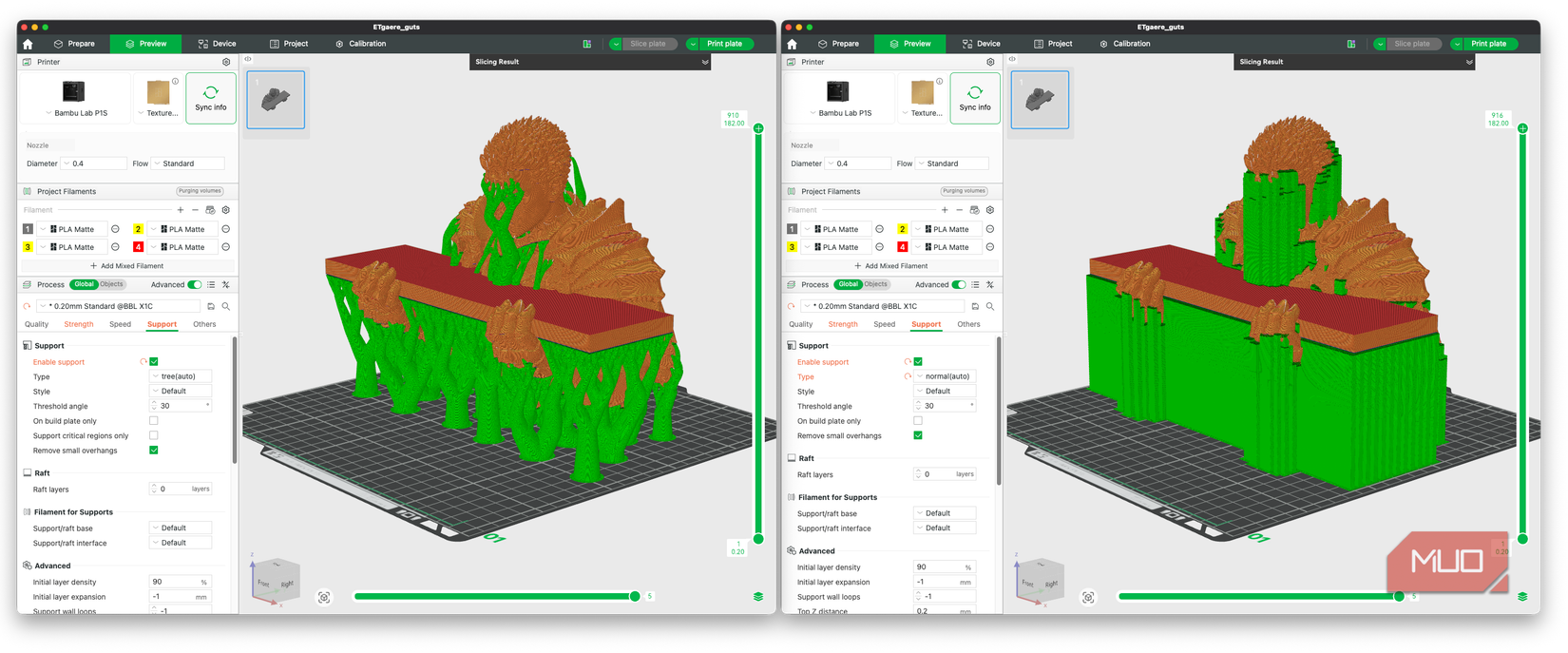 Tree Filament Support Example I wish I knew these 7 3D printing tricks before I wasted so much filament