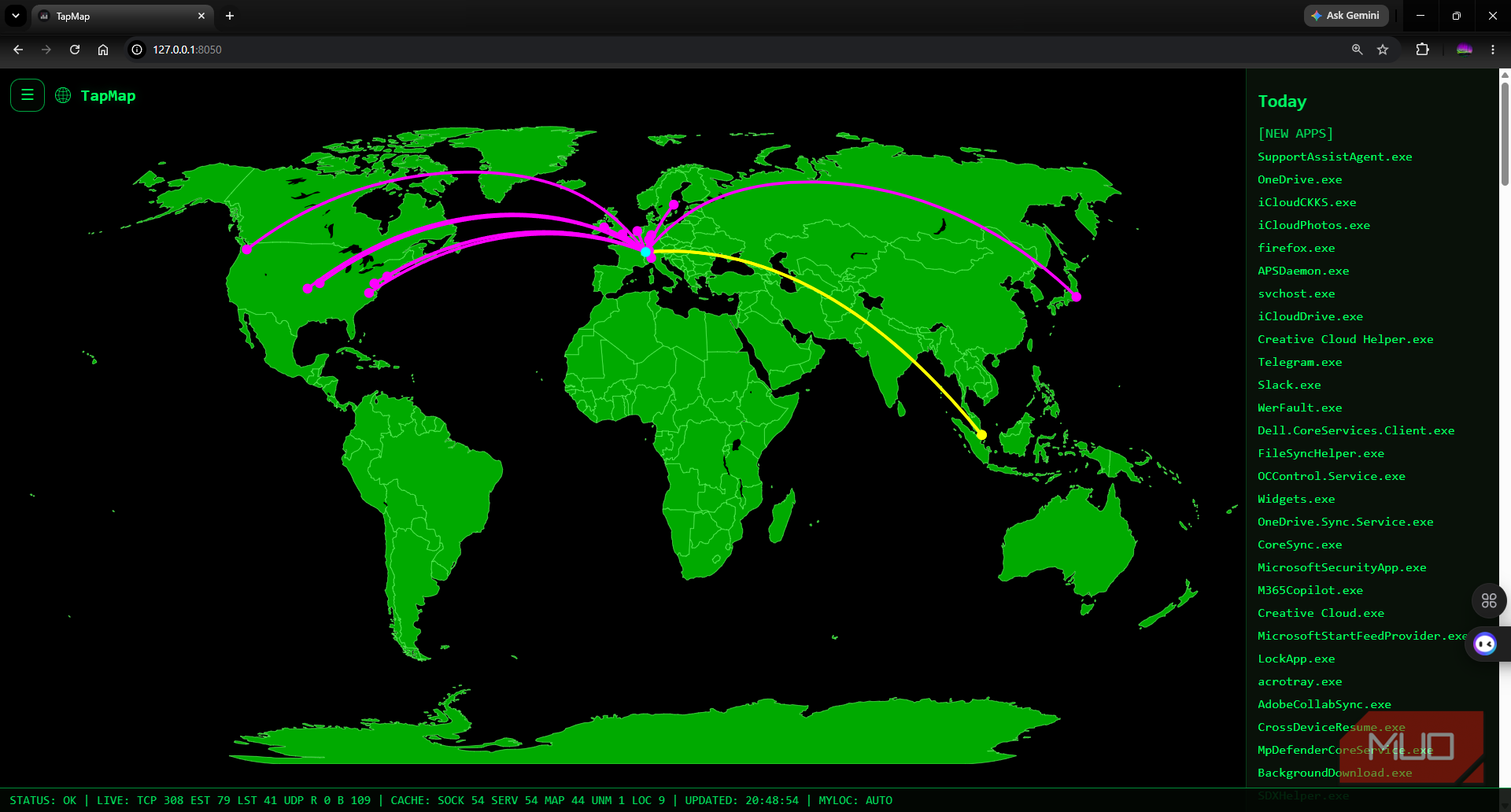 TapMap first run with first mappings