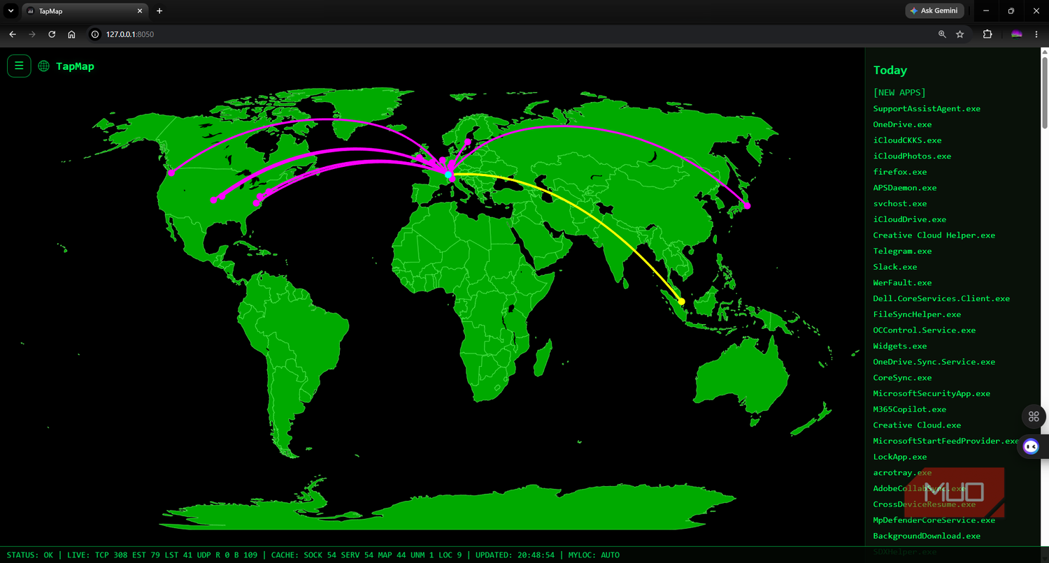 TapMap first run with first mappings