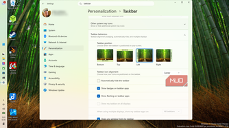 Taskbar on left side of Win PC