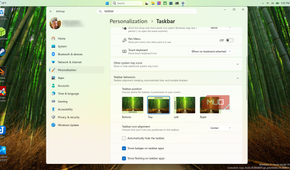 Taskbar on top of Win PC