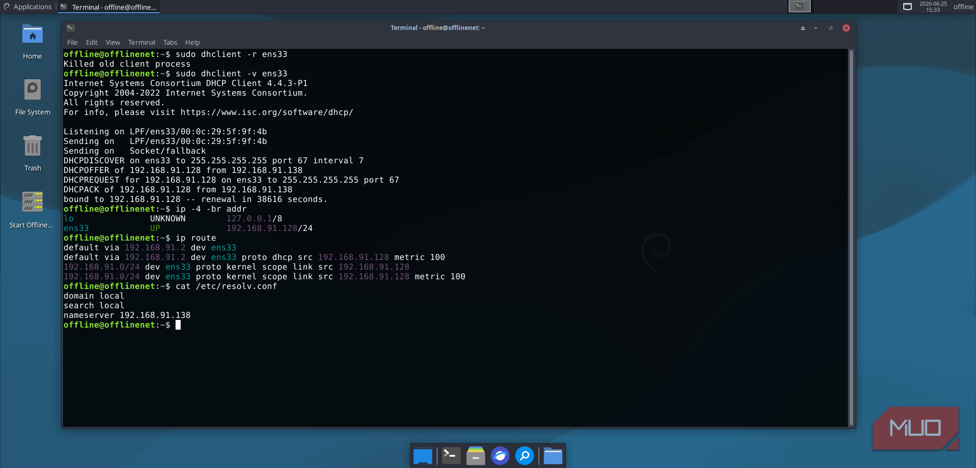 Technitium DHCP and DNS server successfuly DHCP lease on client