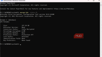 Checking for encryption via PowerShell