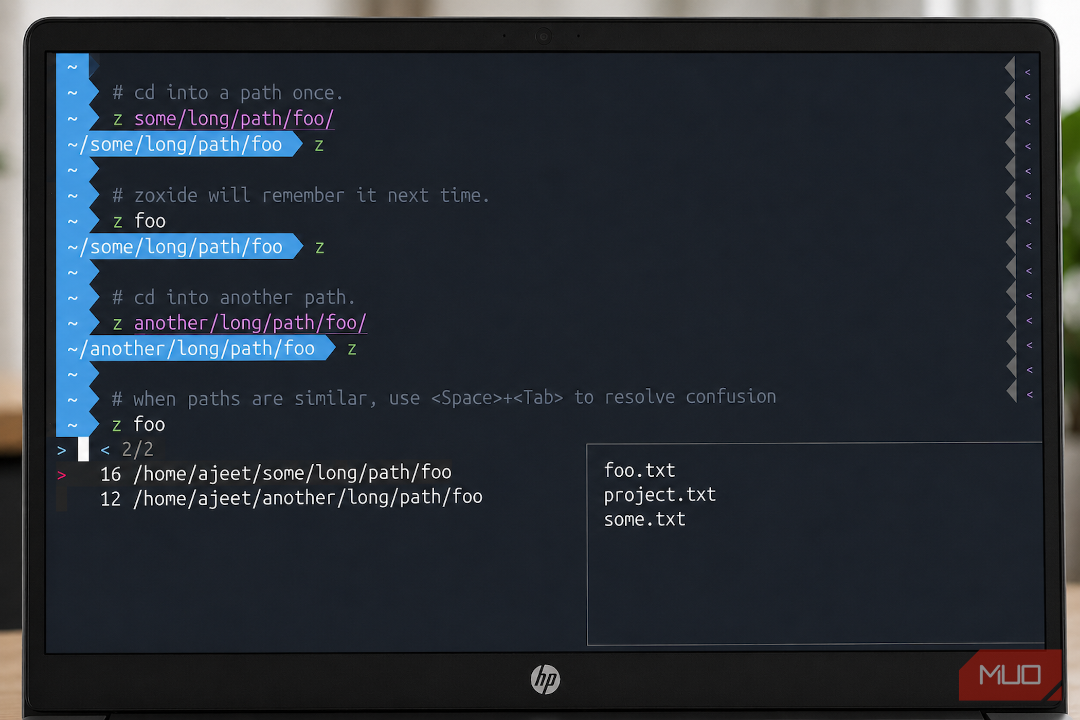 Terminal showing directory navigation commands