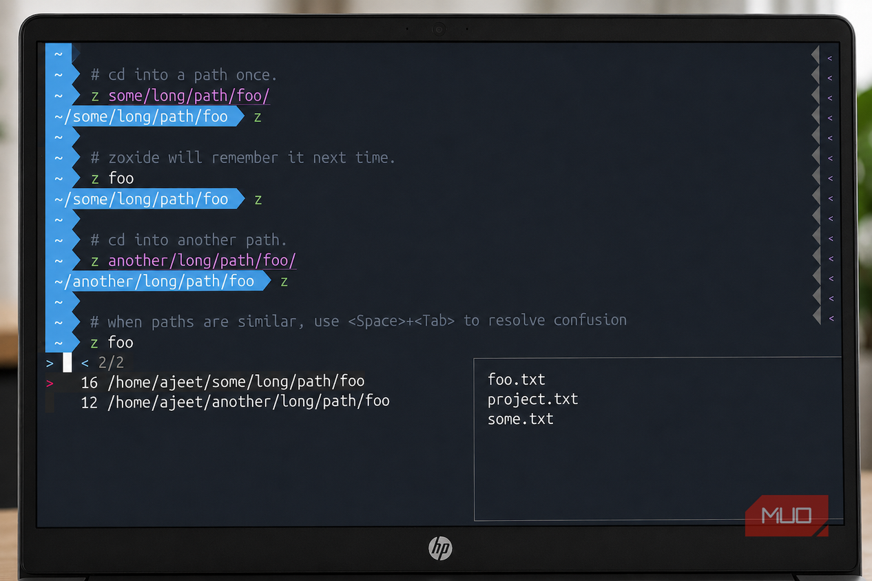 Terminal showing directory navigation commands