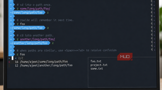 Terminal showing directory navigation commands